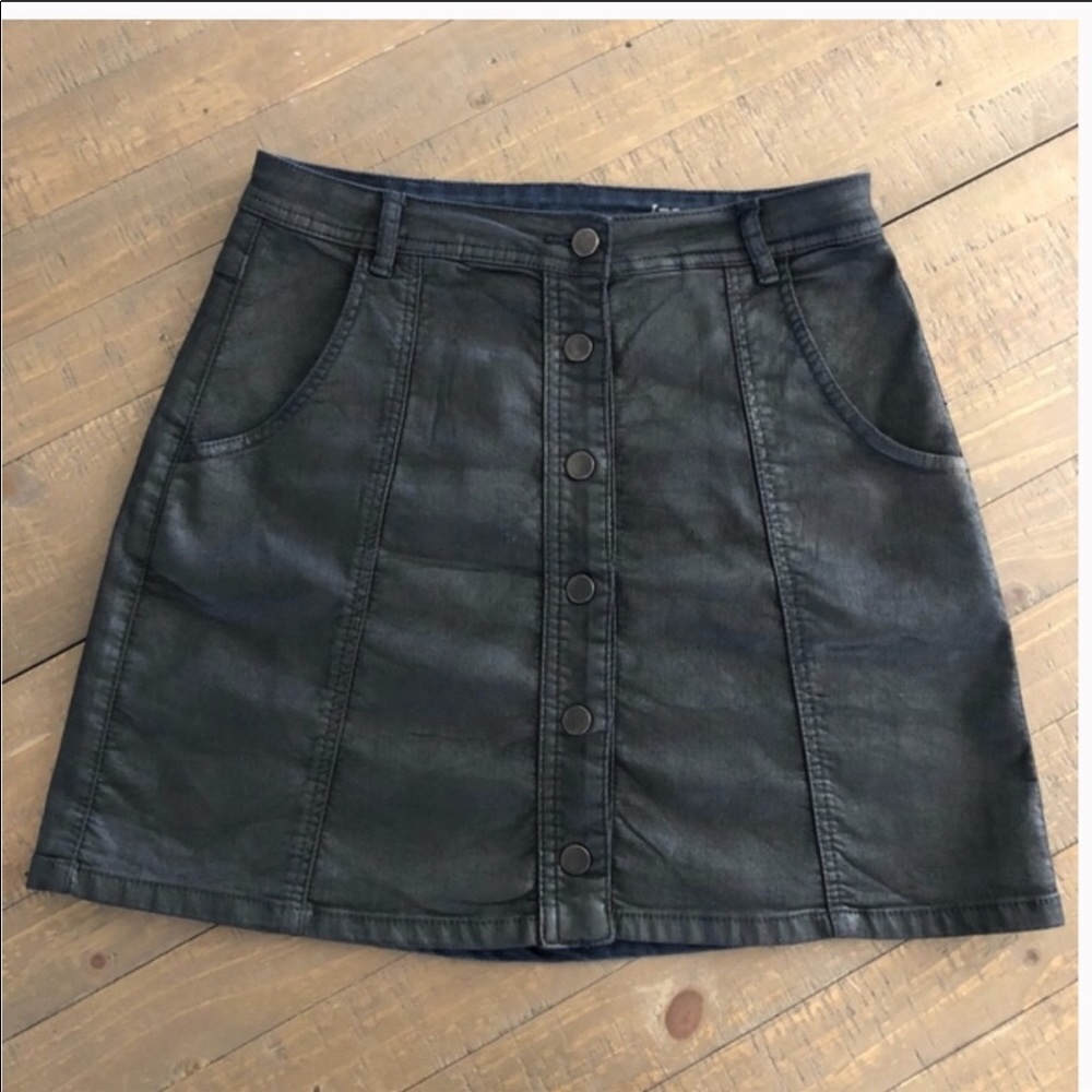 Black waxed denim skirt Blank NYC 26